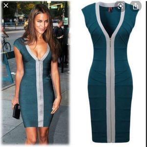 Miusol Teal Bandage Dress